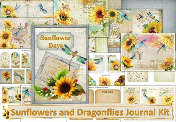 Download Sunflowers and Dragonflies Journal Kit - Journal kit Collection