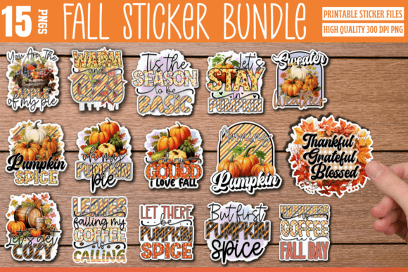 Download Fall Stickers Bundle, Sticker Bundle - Fall stickers Collection