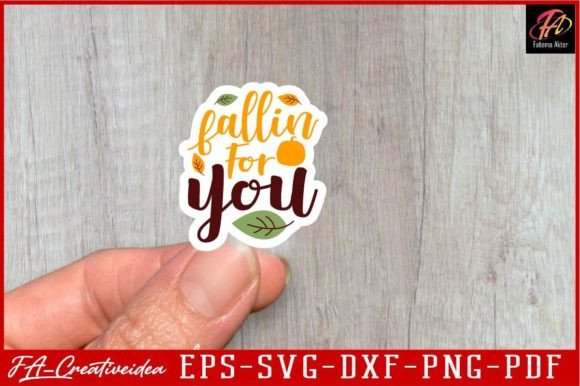Download Fallin for You Fall Stickers Svg Design - Premium Resources