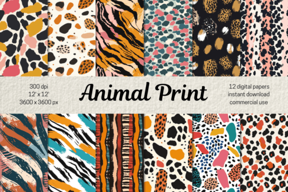 Download Modern Animal Print Scrapbooking Papers - Scrapbooking Collection