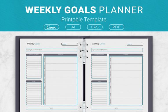 Download Weekly Goals Planner Printable Template - Printable template Collection