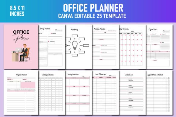 Download Office Planner Canva KDP - Premium Resources