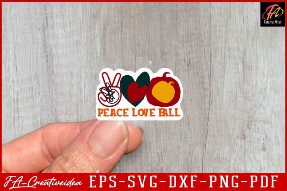 Download Peace Love  Fall Stickers Svg Design - Fall stickers Collection