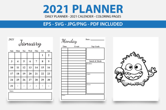 Download 2021 Planner Printable Template Graphic - Printable template Collection