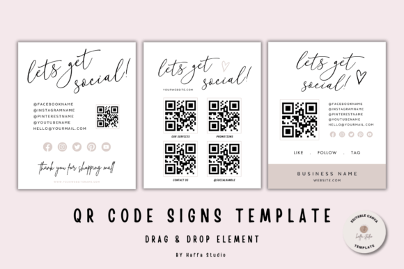 Download Canva QR Code Sign Printable Template - Printable template Collection
