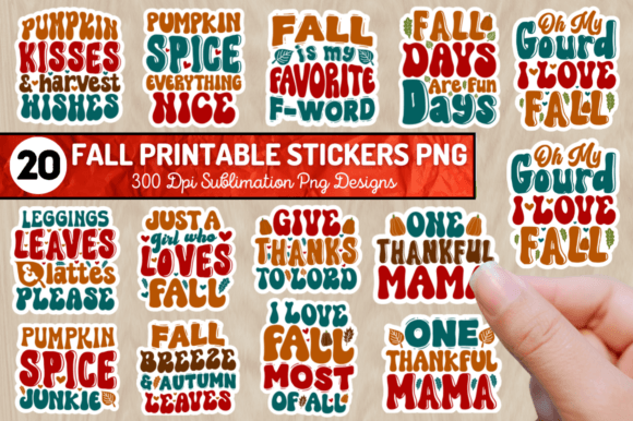 Download Fall Stickers Png Bundle - Fall stickers Collection