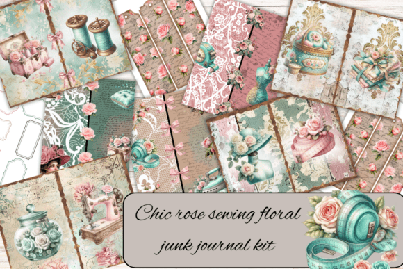 Download Shabby Chic Sewing Junk Journal Kit, - Journal kit Collection