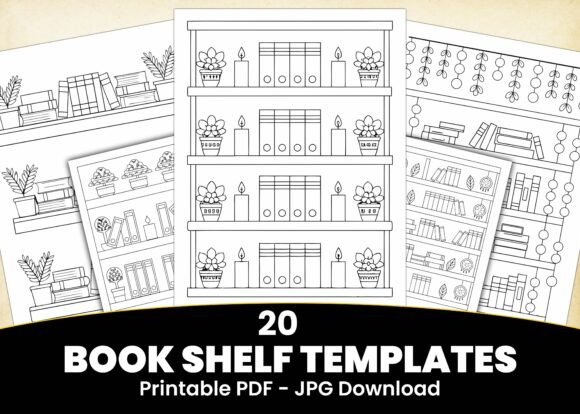 Download 20 Bookshelf Printable Template - Printable template Collection