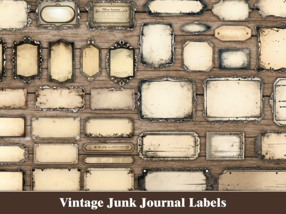 Download Vintage Tags Labels Junk Journal Kit - Journal kit Collection