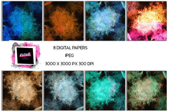 Download Grunge Digital Scrapbooking Papers Set - Scrapbooking Collection