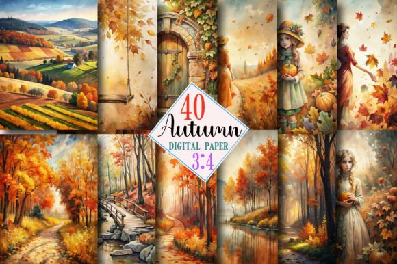 Download Autumn Junk Journal Kit Pages - Journal kit Collection