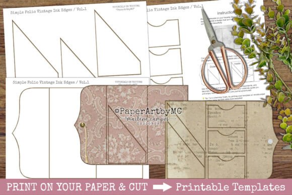 Download Folio Printable Template Vintage Vol.1 - Printable template Collection