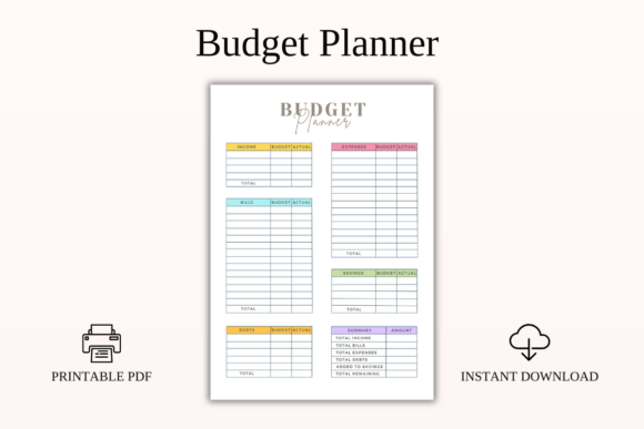 Download Printable Budget Planner 4 Sizes PDF - Printable budget Collection