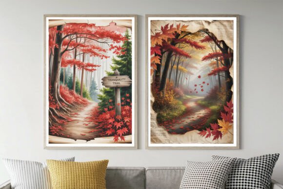 Download Cracked Paper Autumn Scene Journal KIt - Journal kit Collection