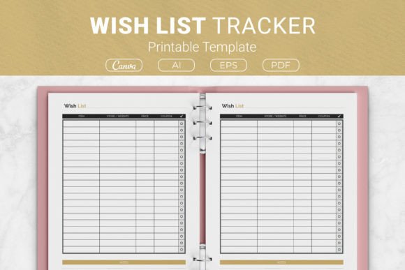 Download Wish List Tracker Printable Template - Printable template Collection