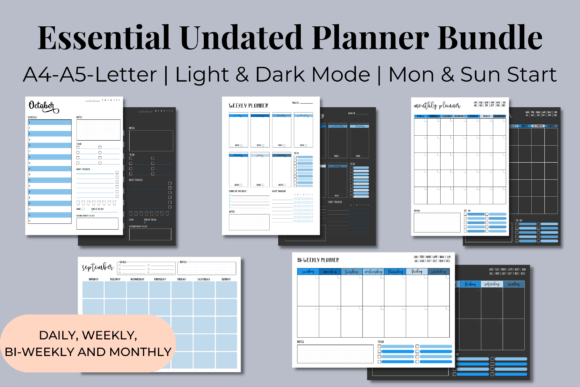 Download Essential Undated Planner Bundle #2 - Premium Resources