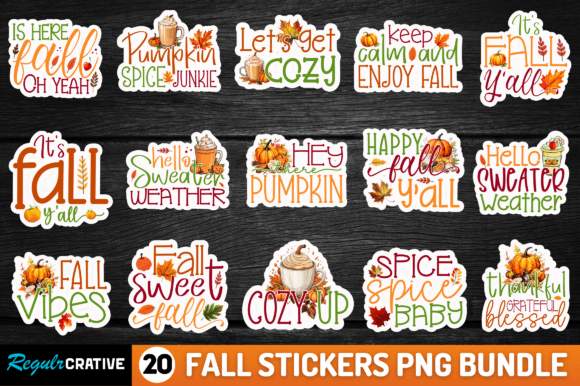 Download Fall Stickers Bundle,pumpkin Stickers - Fall stickers Collection